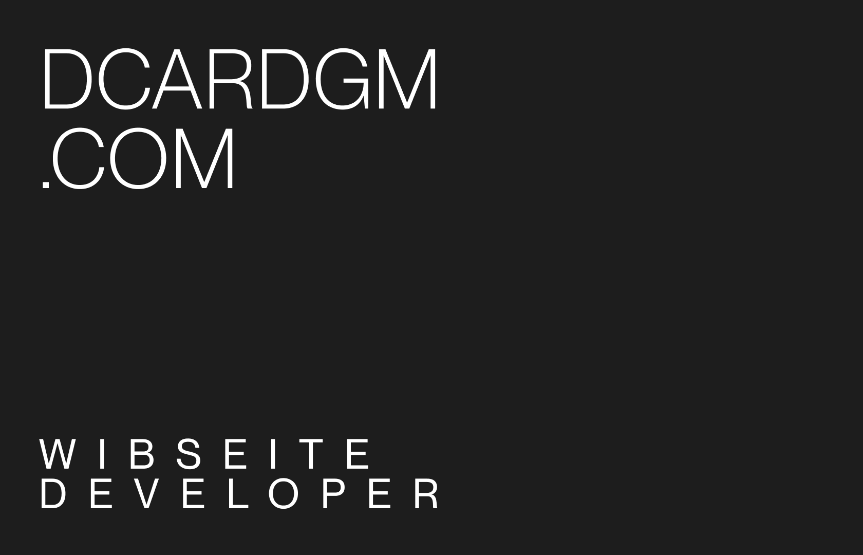 dcardgm custom web development with interactive animations and unique design